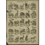 Alphabet des animaux. Imagerie d'Epinal. N° 322.