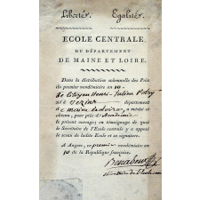 Ex-praemio . Ecole centrale du département de Maine-et-Loire.