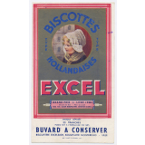 Buvard publicitaire. Biscottes Excel.