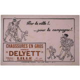 Buvard publicitaire. Chaussures en gros Delyett.