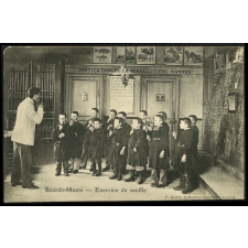 Institution de la Persagotière, Nantes - Sourds-Muets - Exercice de souffle.