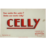 Buvard publicitaire. Montre Celly.