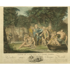 Arrivée de J. J. Rousseau aux Champs Elisées.