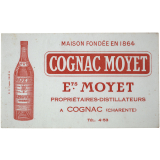 Buvard publicitaire. Cognac Moyet.