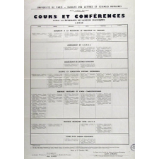 Université de Paris - Faculté des Lettres et Sciences Humaines. Année scolaire 1963-1964. Cours et conférences destinés aux étudiants de langues classiques, Latin.