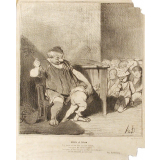 Denys le Tyran. S'il choisit cet état dans sa triste fortune, / C'est qu'en fait d'écoles toujours / Les tyrans en font trop pour que dans leurs vieux jours, / Ils n'en retrouvent au moins une. Feu Barthélémy.