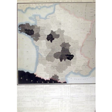 Carte figurative de l'instruction populaire de la France.