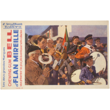 Buvard publicitaire. Chewing Gum Bell et Flan Mireille. Buvard N° 55. Fanfare. 