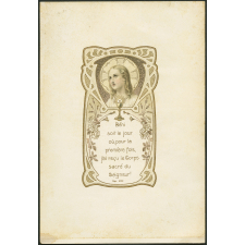 Attestation de membre à l'Association universelle des Enfants de la Première Communion.