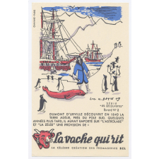 Buvard publicitaire. La vache qui rit. Dumont d'Urville. 