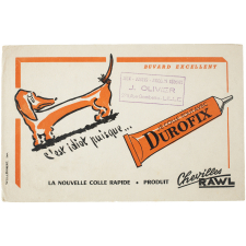 Buvard publicitaire. Colle Durofix.
