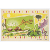 Buvard publicitaire. Chocolats Menier. Lait Amandes.
