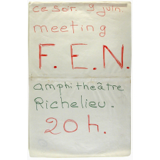 Ce soir 9 juin meeting F.E.N.