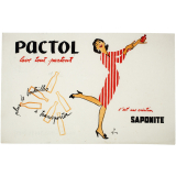 Buvard publicitaire. Pactol lave tout partout.