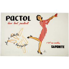 Buvard publicitaire. Pactol lave tout partout.