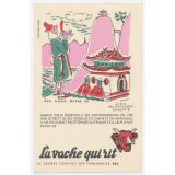 Buvard publicitaire. La vache qui rit. Marco Polo. 