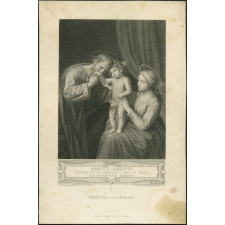 Image religieuse. Sancte Joseph ! Clientes tui, te rogamus ut Jesu et Mariae nos commendare digneris.