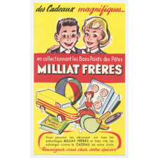 Buvard publicitaire. Milliat Frères. Des cadeaux magnifiques.