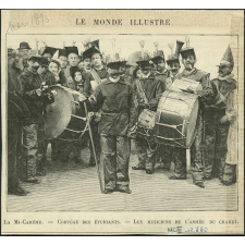 La Mi–Carême. Cortège des étudiants. Les Musiciens de l'armée du chahut.