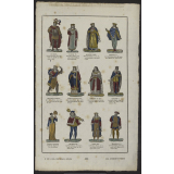 Rois et reines de France. Planche de l'imagerie de Lille. 