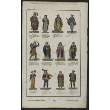 Rois et reines de France. Planche de l'imagerie de Lille.