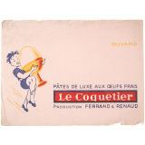 Buvard publicitaire. Pates Le Coquetier. 