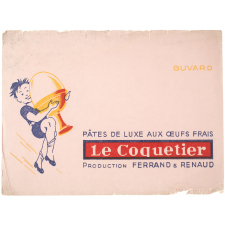 Buvard publicitaire. Pates Le Coquetier.