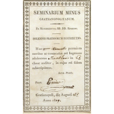 Ex-praemio . Seminarium Minus Gratianopolitanum.