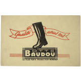 Buvard publicitaire. Botte Baudou. Qualité avant tout.