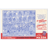 Buvard publicitaire. Pile Mazda. 2e grand concours.