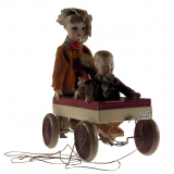 Jouet animé : petit chariot à quatre roues