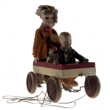 Jouet animé : petit chariot à quatre roues