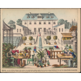 Wohnhaus. Hof, Garten, Bienenhaus, Gewächshaus, Fenster, Haustüre, Treppe, Regenfass, Pump....