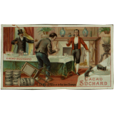 Carte réclame. Cacao Suchard. 6. Le rat de ville et le rat des champs.
