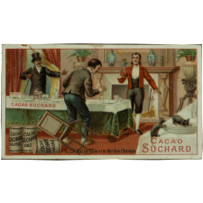 Carte réclame. Cacao Suchard. 6. Le rat de ville et le rat des champs.