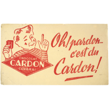 Buvard publicitaire. Chocolat Cardon.