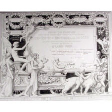Exposition Universelle de 1889. Le jury international des récompenses décerne un diplôme de Grand Prix.
