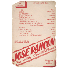 Buvard publicitaire. José Rançon.