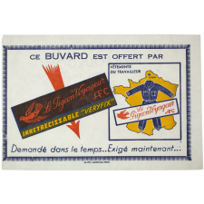 Buvard publicitaire. Le Pigeon Voyageur. Vêtements du travailleur.