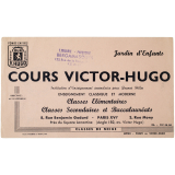 Buvard publicitaire. Cours Victor Hugo. Enseignement classique et moderne. 