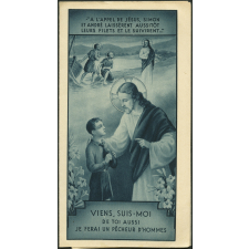 Image religieuse. Viens, suis-moi. De toi aussi je ferai un pêcheur d'hommes.
