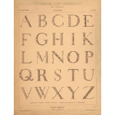 Alphabet. Buchstaben. Lettres. Letra. Dictionnaire d'Art ornemental par Mechin.