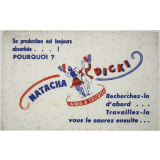 Buvard publicitaire. Laines à tricoter Natacha Dicki.