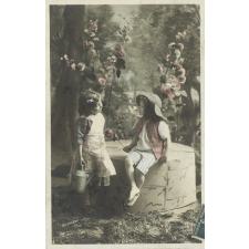 Enfants au jardin.