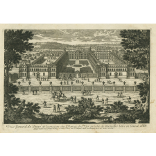Veüe general de l'Entré de la maison des Dames de St. Cyr proche de Versailles bâtie en l'année 1688.