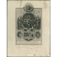 Attestation de communion. Précieux souvenir de ma 1re communion et de ma consécration au Cœur Sacré de Jésus par Marie et Josèph.