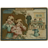 Carte réclame. Lefèvre-Utile. Le chagrin.