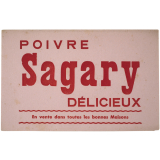 Buvard publicitaire. Poivre Sagary. 