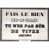 Fais le bien sur-le-champ, tu n'es pas sûr de vivre longtemps. 