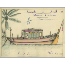 Cochinchine/Dessin d'imitation : une barque.